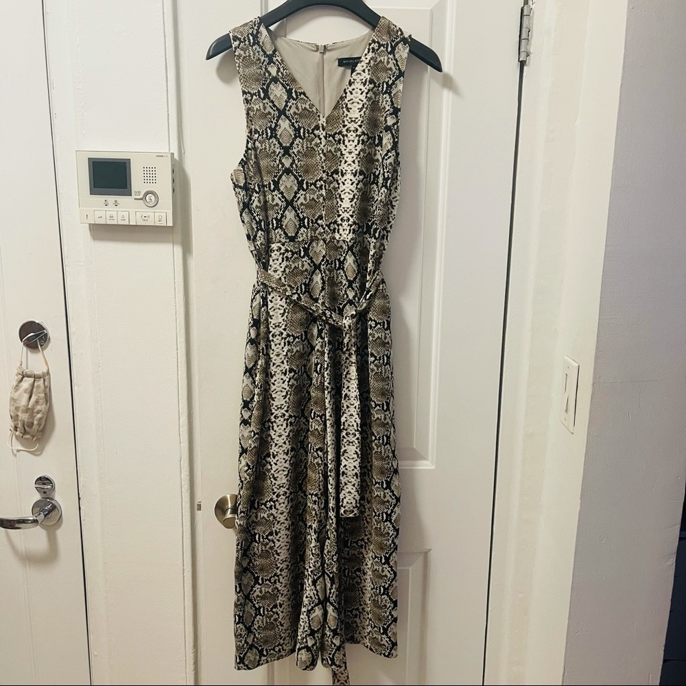NWT Banana Republic Snake Print Jumpsuit 8 Petite